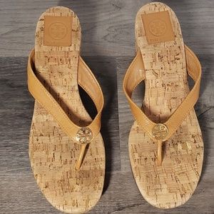 Tory Burch Suzy Cork Platform Wedge Thong Sandal